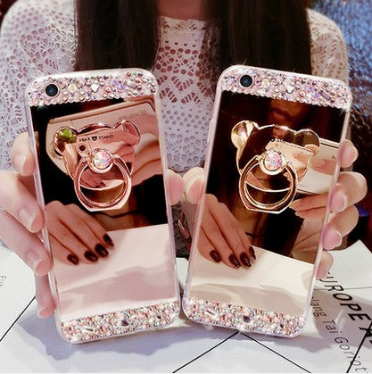 Rhinestone Mirror Phone Case